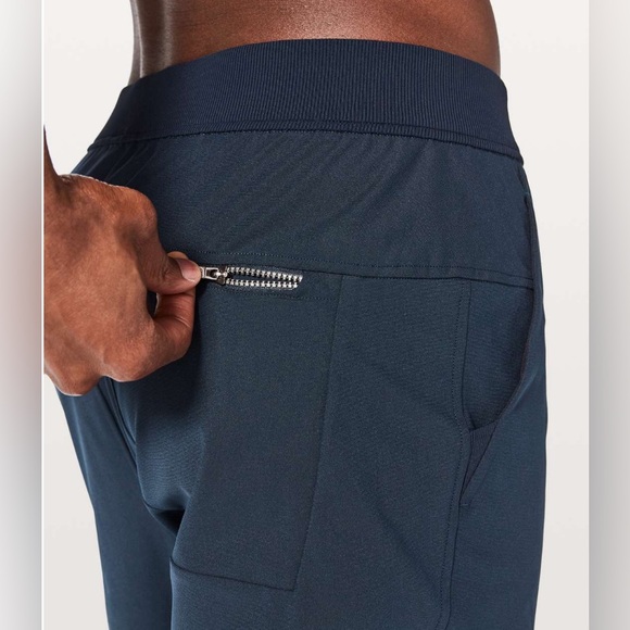 LULULEMON ABC JOGGERS FIRST RELEASE NAVY BLUE M medium MENS Great CONDITION - Picture 6 of 8